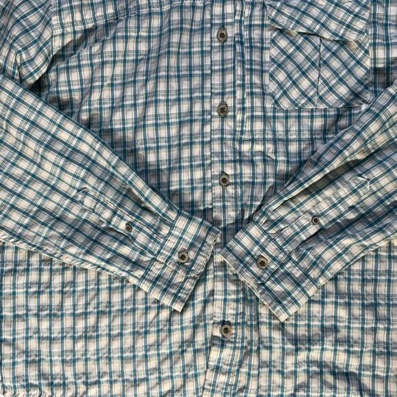 Wrangler Shirt Mens Large Plaid Long Sleeve Casual Button Up Vented Breathable - Picture 14 of 16